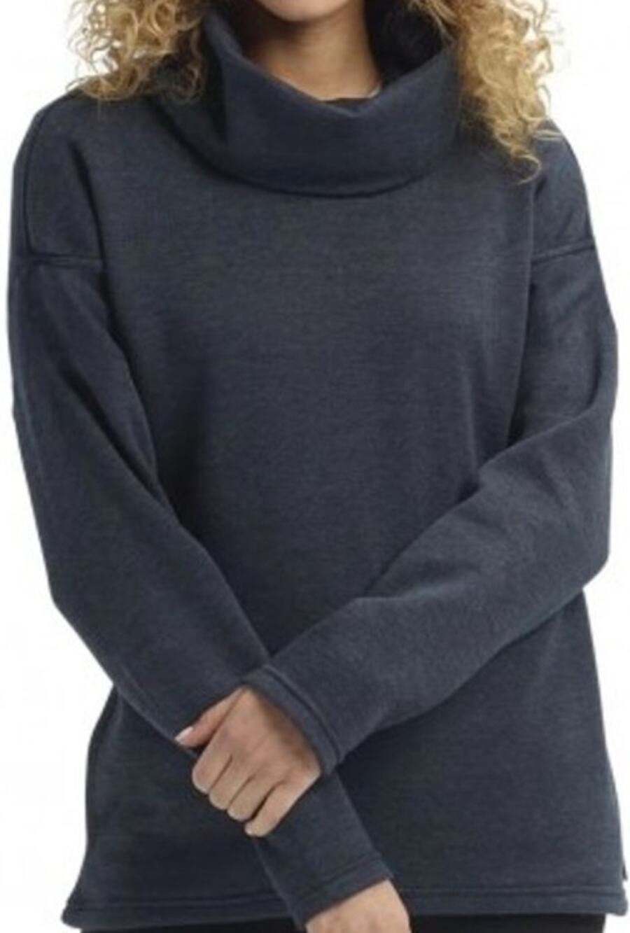 Burton Ellmore Pullover Sweatshirt Cowl Neck Oversized Comfy Heather Black XL